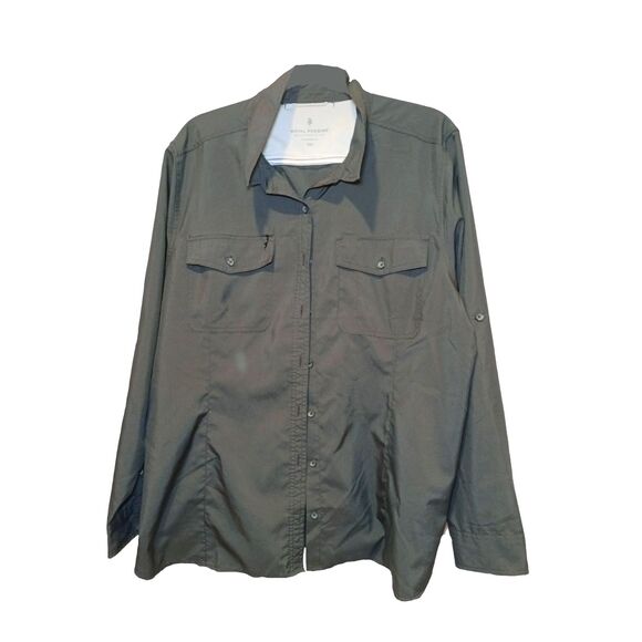 Royal Robbins Mens Black Ripstop Button Front Shirt Size XXL - Picture 1 of 3